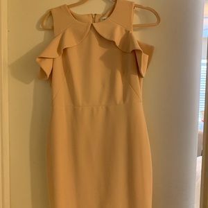 Calvin Klein Cold Shoulder Dress in Blush